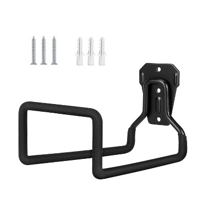 LakeForest"Heavy Duty Iron Wall Mounted Hose Holder, 66LBS Load Capacity, Garden, Garage, Yard Storage"Black