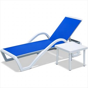 67.06'' Patio Chaise Lounge Adjustable Aluminum Pool Lounge Chairs with Arm All Weather Pool Chairs for Outside,in-Pool,Lawn - 1 of 4