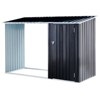 Firewood Storage Shed, Outdoor Firewood Rack, Outdoor Storage Shed with Log Holder, Firewood Shelter for Patio, Anthracite Galvanized Steel - 3 of 4