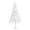 vidaXL Christmas Tree Decoration Corner Artificial Xmas Tree with Stand PVC - White 6 x 2 ft - 3 of 4
