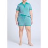 ELOQUII Women's Plus Size Knitted Easy Polo - 4 of 4