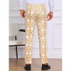 INSPIRE CHIC Men's Flat Front Retro Paisley Floral Print Pants - 3 of 4
