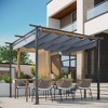 10' x 10' Outdoor Retractable Pergola Canopy, Metal Patio Shade Shelter for Backyard, Porch Party, Garden, Grill Gazebo - 2 of 4