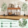 Resenkos Set of 2 Artificial Olive Trees, Realistic Fruiting Branches for Home Decor, Green/White - 2 of 4