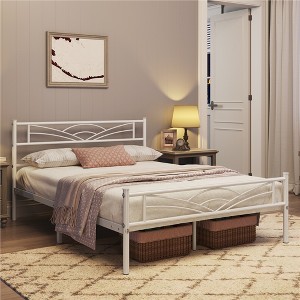 Yaheetech Metal Platform Bed Frame with Cloud-inspired Design Headboard - 1 of 4