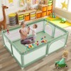 Infans Baby Playpen Extra-Large Safety Baby Fence w/ Ocean Balls & Rings Green - 3 of 4