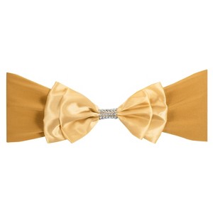 Unique Bargains Banquet Stretch Chair Bands Sashes with Bow Knot - 1 of 4