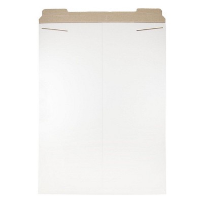 JAM Paper Stay-Flat Photo Mailer Envelopes with Tuck Flap 20 x 27 White 1453476B