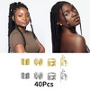 Unique Bargains Hollow Different Style Hair Cuffs Dreadlock Gold Tone Silver Tone 40 Pcs - 3 of 4