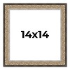 PosterPalooza | Square Ornate Silver Picture Frame - UV Acrylic, Foam Board Backing, Hanging Hardware - 2 of 4