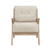 Sapphtopaz Modern Accent Chair Tufted Mid-Backrest Chair for Bedroom Upholstery Lounge Chair Wood Accent Chair for Living Room, Nursery - 4 of 4
