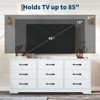 55" TV Stand with Mount for 32–85" TVs, Modern Media Console with Adjustable Height & 9 Storage Drawers - 4 of 4
