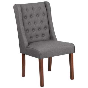 Flash Furniture HERCULES Preston Series Tufted Parsons Chair with Side Panel Detail