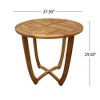 SKRAN Outdoor Wooden Dining Set with Cushions, Weather-Resistant Rattan and Steel Frame for Patio, Garden, Indoor, Teak Finish - 4 of 4