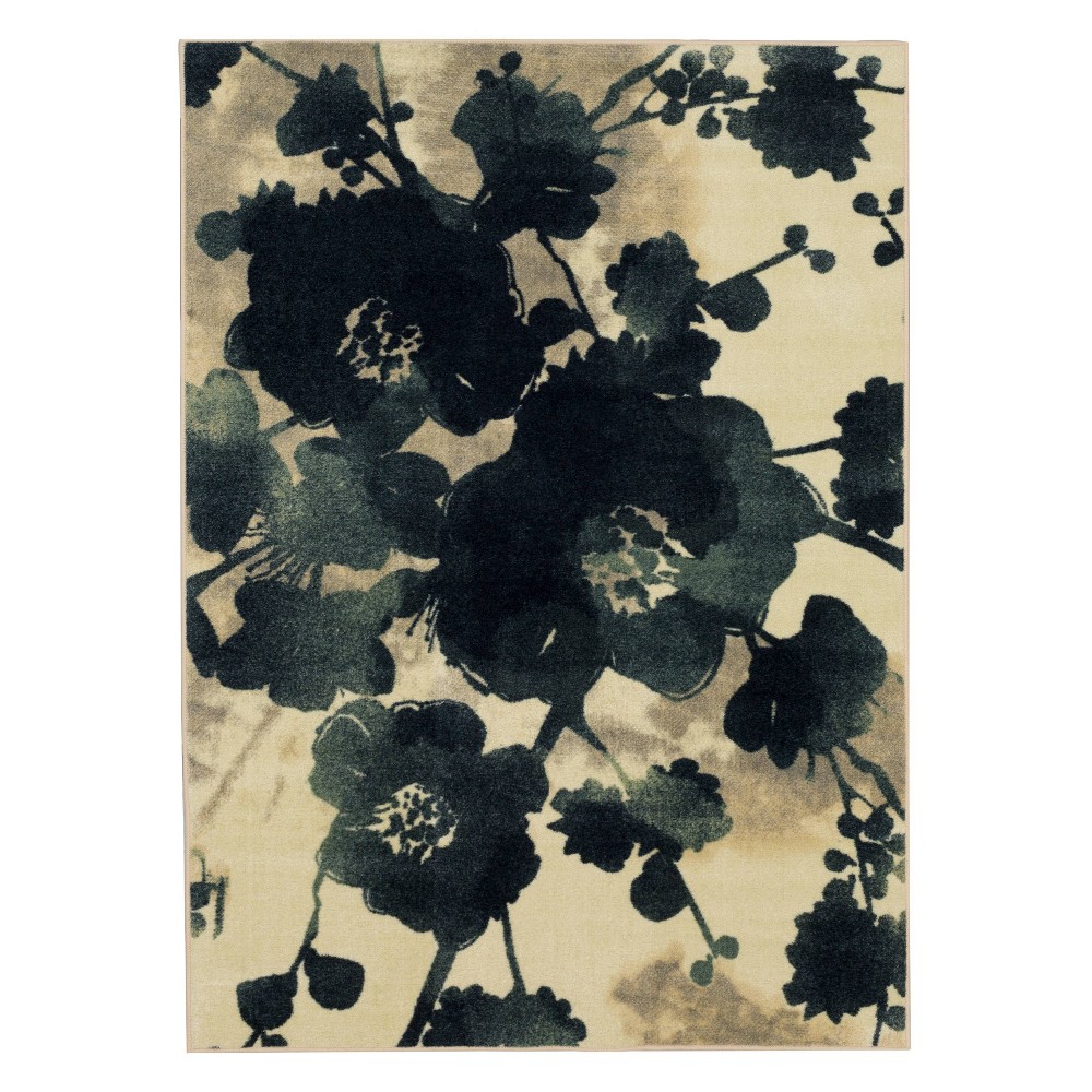 8'x10' Home Watercolor Floral Area Rug Blue/Cream - Mohawk