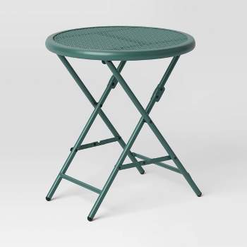 Steel Round Metal Mesh 18" Folding Outdoor Portable Side Table Fern Shower - Room Essentials™