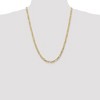 Black Bow Jewelry 4.75mm, 14k Yellow Gold, Flat Figaro Chain Necklace - 2 of 4