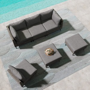 Lausaint Home 6-Piece Wicker Conversation Sofa - 1 of 4