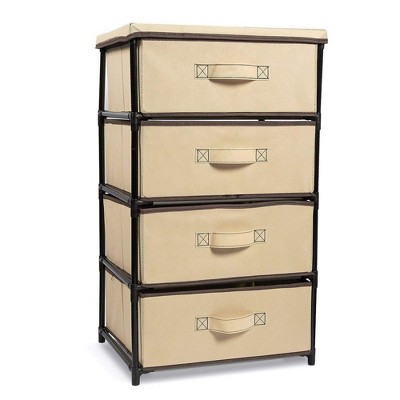 Juvale 4-Tier Dresser Drawer Organizer, Storage Bins (16.5 x 13 Inches, Brown)