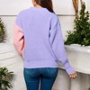 Anna-Kaci Women's Pastel Color Block Knit Cardigan with Button Closure and Long Sleeves - 4 of 4