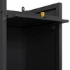 NicBex 3/4-Tier Glass Door Bathroom Cabinet with 4/5-tier Storage,Modern Bathroom Floor Cabinet,Freestanding Storage Cabinet for Bath/Living - 4 of 4