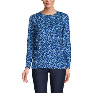 Lands' End Women's Relaxed Supima Cotton T-Shirt - 1 of 4