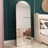 Glasflength Full Length Mirrors Wall Mirror, Decorative Mirror, Clothing Store, Floor Standing Large Mirror, Wall Mounted, Gold 23.2*0.6"*64.9" - 2 of 4