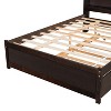 NicBex Full Size Wooden Platform Bed, Modern Bed Frame with Trundle and Storage Headboard for Bedroom - 4 of 4