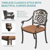 7-Piece Patio Table Chairs Set for 6, Outdoor Dining Set w/Umbrella Hole, Dining Table and Chairs w/Removable Cushions for Patio, Garden, Backyard - 4 of 4
