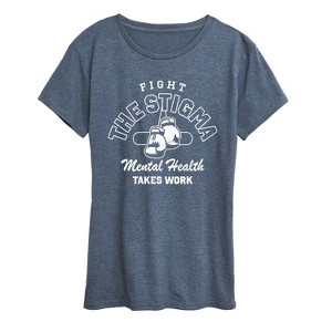 Women's - Instant Message - Fight the Stigma Inspirational Short Sleeve Graphic T-Shirt - 1 of 4