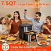 8-in-1 Digital Air Fryer Oven with Grill Pan, 7Qt Large Capacity, LED Touch Screen, 8 Presets, Uses 95% Less Oil, Includes 100 Liners - 4 of 4