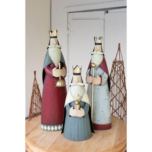 Decorative Metal Kings – 33" Tall Holiday Figurine Set of 3 by Kalalou - 1 of 3