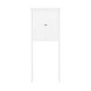Dover Over the Toilet Hutch Wall Mounted Bathroom Storage Cabinet with Two Doors and Towel Rod White - Alaterre Furniture - 3 of 4
