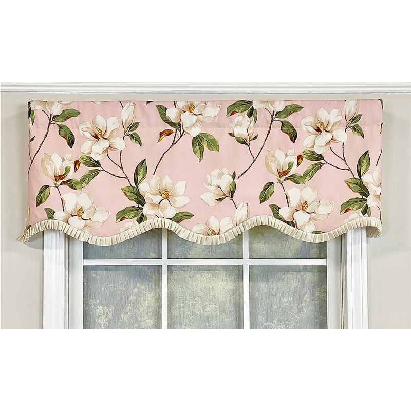 Magnolia Ruffled Provance Valance 3in Rod Pocket 50in x 17in by RLF Home, 1 of 5