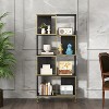 VYNXARIA Compact 4 - Level Corner Shelving Unit in Black with Gold - Accented Edges, Great for Decorative Book Display - 2 of 4
