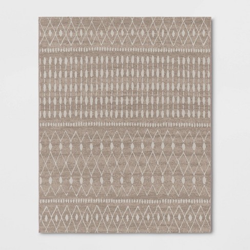 Natural Woven Rectangular Braided Outdoor Rug Heathered Cream - Threshold™  : Target