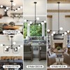 KAISITE 8-Light Dimmable Black and Gold Modern Sputnik Chandelier - 4 of 4