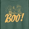 Women's - Peanuts - Boo Lightweight French Terry Wide Neck Long Sleeve Graphic Shirt - 2 of 4