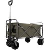 RISOKEYS Heavy Duty Collapsible Folding Wagon Cart with All-Terrain Wheels & Foot Brake,200Lbs Capacity Garden Utility Wagon for Beach,Camping - 2 of 4