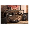 Blakes Rustic Industrial Style Textured Finish Metal Distressed Wood Console Table - Antique Black - Baxton Studio - 4 of 4
