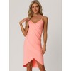 cheibear Women's Cover Ups Beach Seaside Summer Backless Spaghetti Strap Dress Sarongs Wrap - 2 of 4