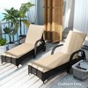 Outsunny Outdoor Lounge Chair Cushion Set of 2, Foldable Patio Chaise Lounge Cushion Set, 76" x 23" - 2 of 4