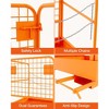 36" x 36" rolling forklift safety cage, 1800 lbs capacity; heavy-duty steel man basket with foldable platform and double-chain guardrail. - 3 of 4
