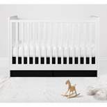  Bacati - Solid Crib/Toddler Bed Skirt - Black
