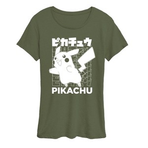 Women's - Pokémon - Pikachu Kanji Short Sleeve Graphic T-Shirt - 1 of 4