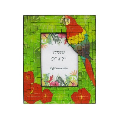 Beachcombers Green Parrot 5x7 Photo Frame