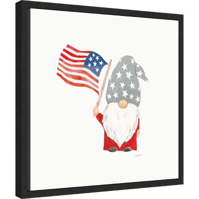 Amanti Art Patriotic Gnomes II by Jenaya Jackson Canvas Wall Art Print Framed 16 x 16-in.
