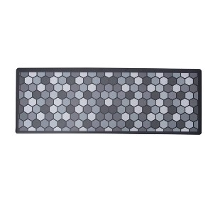 J&V TEXTILES 20"x55" Anti-Fatigue Kitchen Runner Mat Black/Gray: Non-Skid, Stain & Water-Resistant, Medium Pile, Indoor Use - 1 of 1