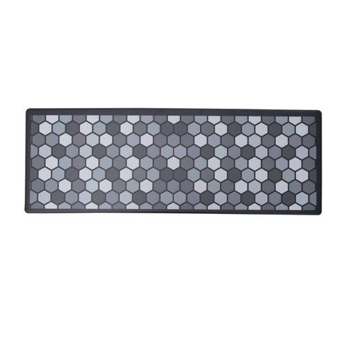 J&V TEXTILES 20"x55" Anti-Fatigue Kitchen Runner Mat Black/Gray: Non-Skid, Stain & Water-Resistant, Medium Pile, Indoor Use - image 1 of 1