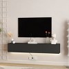69'' Floating TV Stand Wall Mounted with 16 Color LED Lights, Modern Media Console for 65 Inch TV-3irtyhousy - 2 of 4